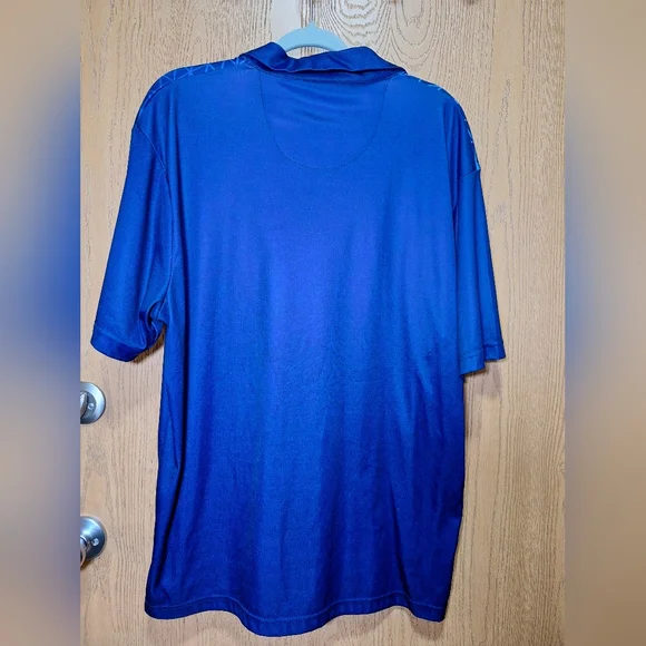 PGA Tour Geometric Blue Polo Shirt - Picture 7 of 7